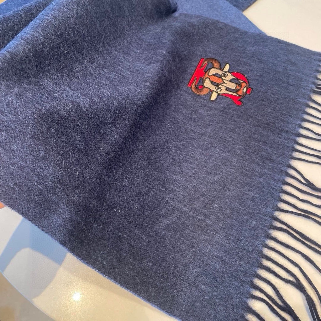 BURBERRY SCARF 200 CM IN CLASSIC BLUE CASHMERE 403740