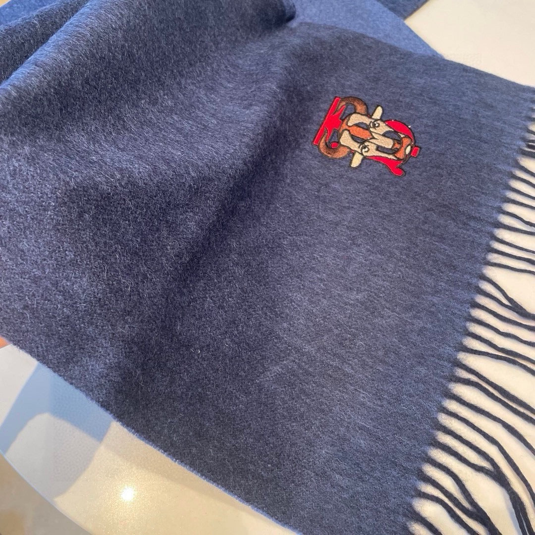 BURBERRY SCARF 200 CM IN CLASSIC BLUE CASHMERE 403740