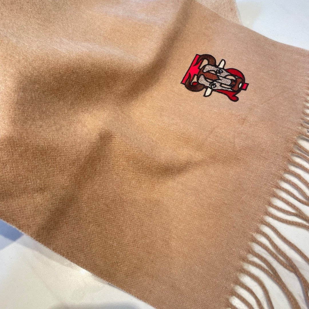 BURBERRY SCARF 200 CM IN ALMOND BEIGE CASHMERE 403741