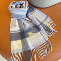 BURBERRY SCARF 180 CM IN WHITE MIX BLACK WOOL 408567