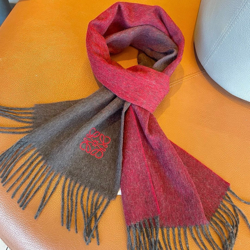 LOEWE SCARF 180 CM IN COLORFUL CASHMERE AND WOOL 411656