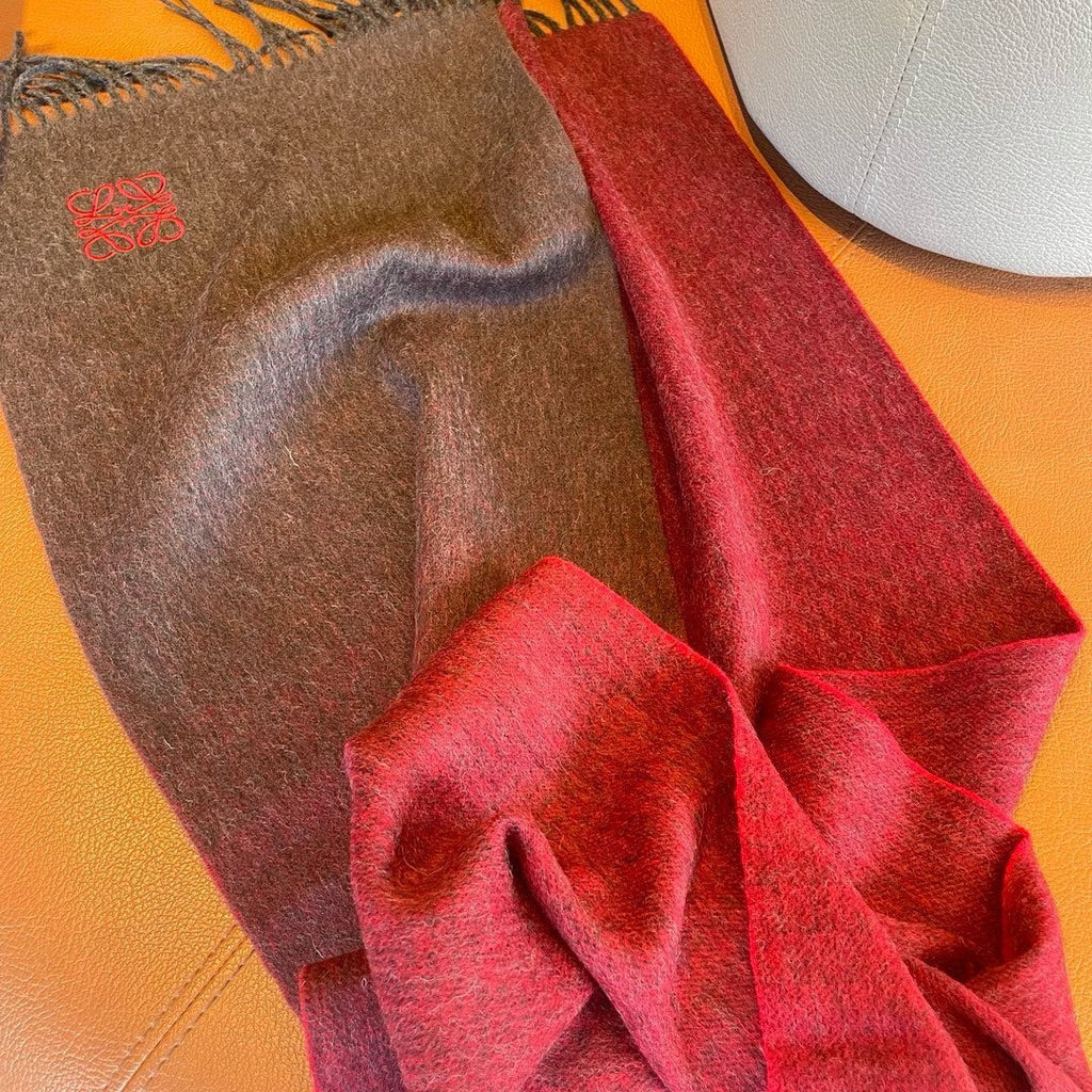LOEWE SCARF 180 CM IN COLORFUL CASHMERE AND WOOL 411656