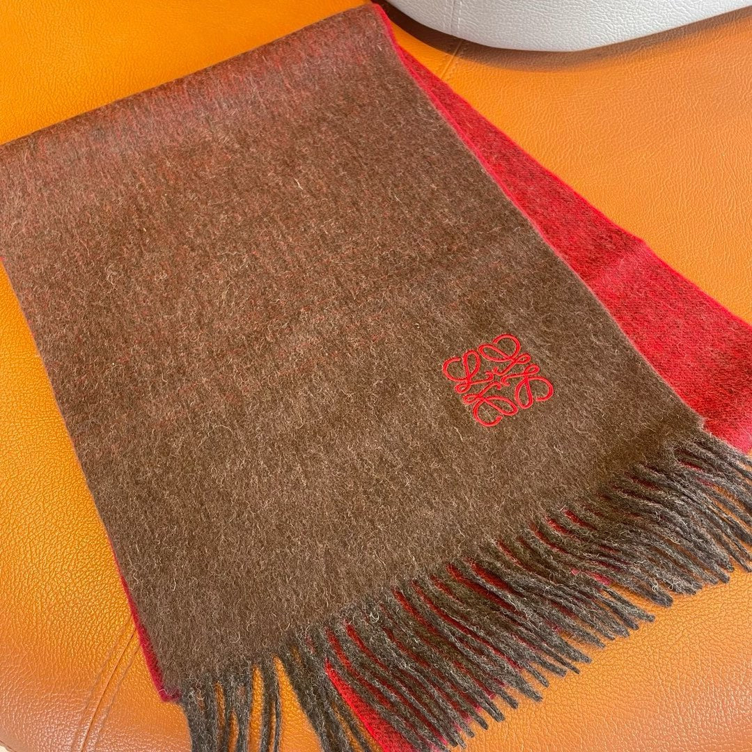 LOEWE SCARF 180 CM IN COLORFUL CASHMERE AND WOOL 411656