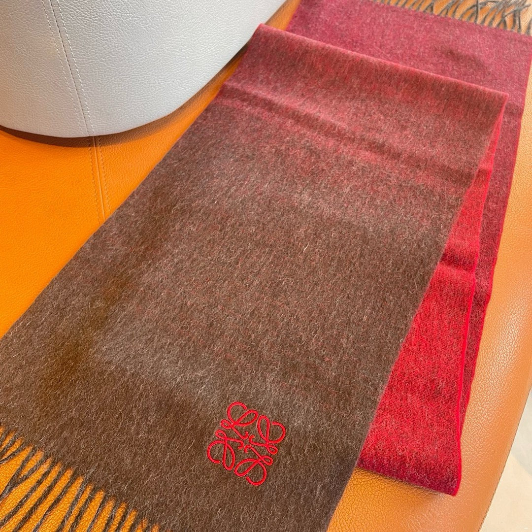 LOEWE SCARF 180 CM IN COLORFUL CASHMERE AND WOOL 411656