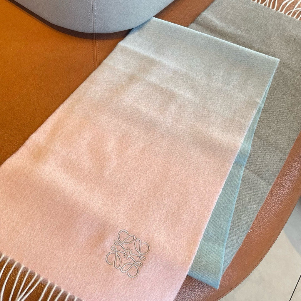 LOEWE SCARF 180 CM IN COLORFUL CASHMERE AND WOOL 411657