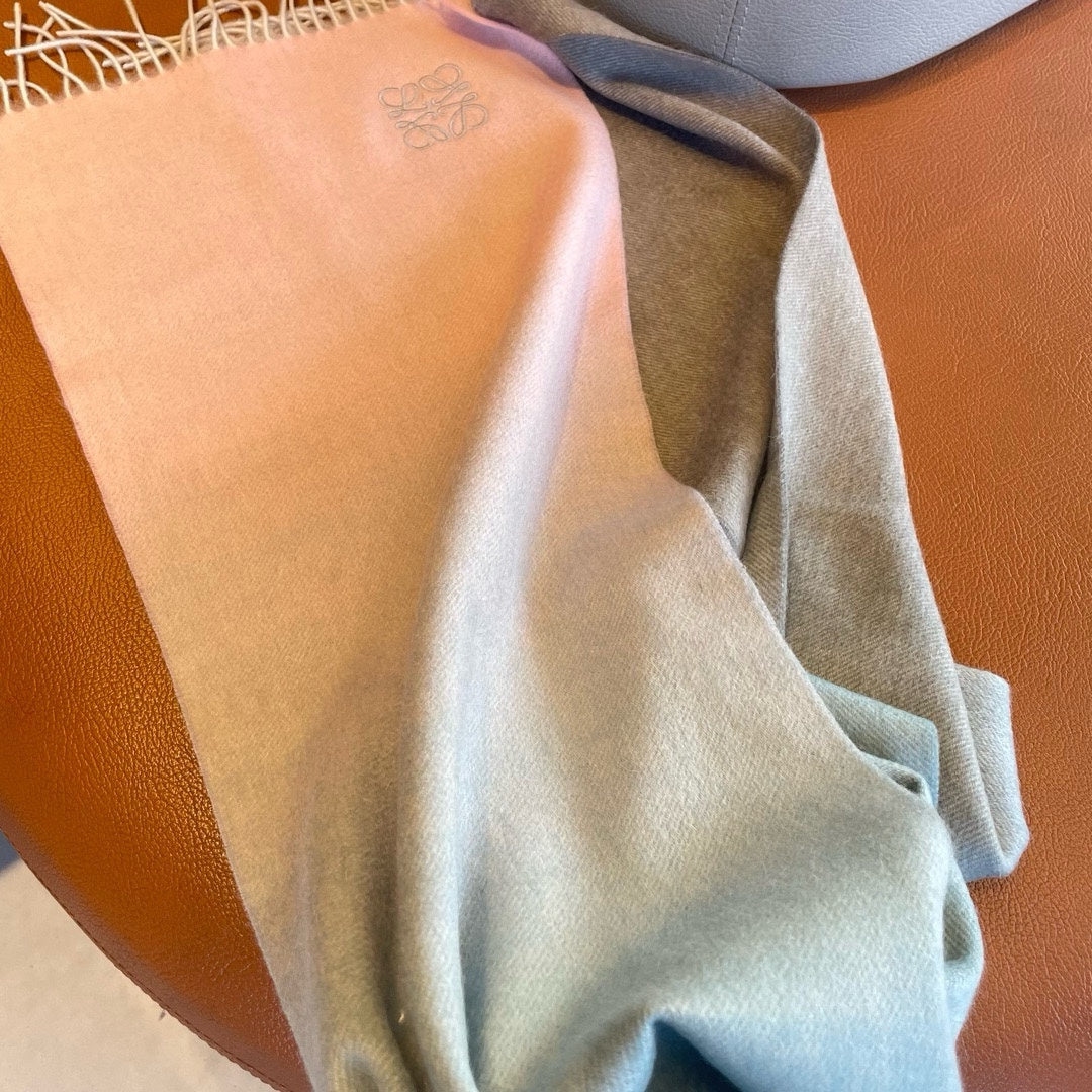 LOEWE SCARF 180 CM IN COLORFUL CASHMERE AND WOOL 411657