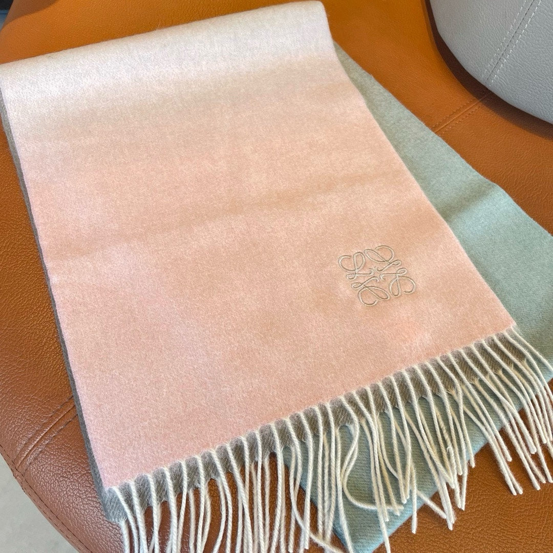 LOEWE SCARF 180 CM IN COLORFUL CASHMERE AND WOOL 411657