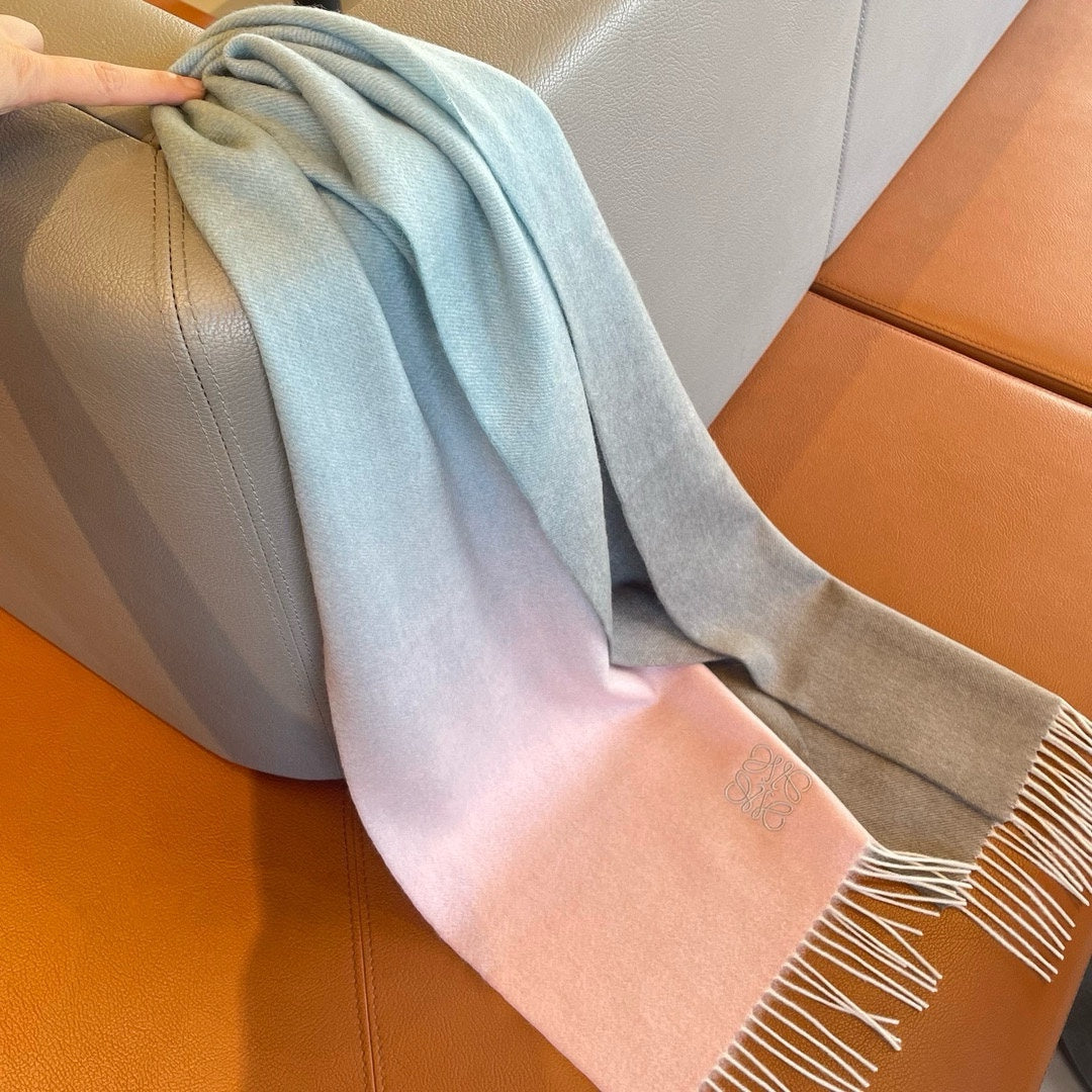 LOEWE SCARF 180 CM IN COLORFUL CASHMERE AND WOOL 411657