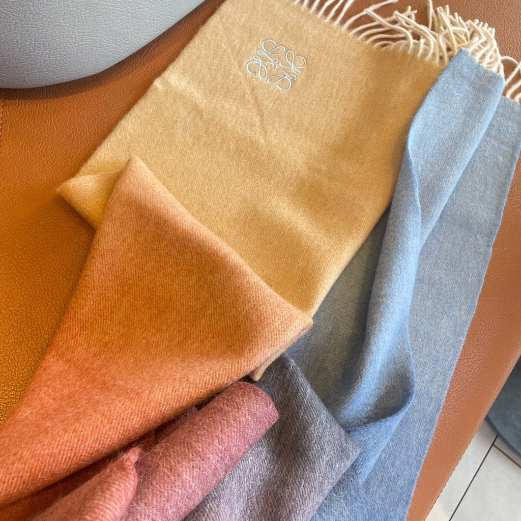 LOEWE SCARF 180 CM IN COLORFUL CASHMERE AND WOOL 411658