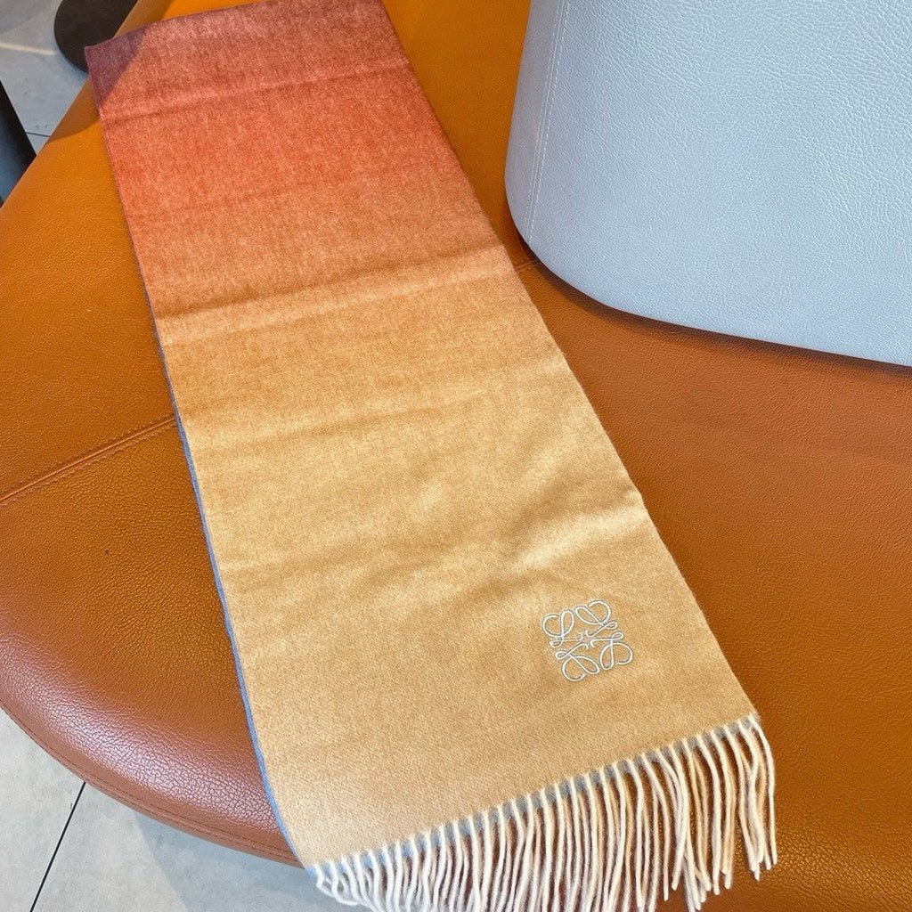 LOEWE SCARF 180 CM IN COLORFUL CASHMERE AND WOOL 411658