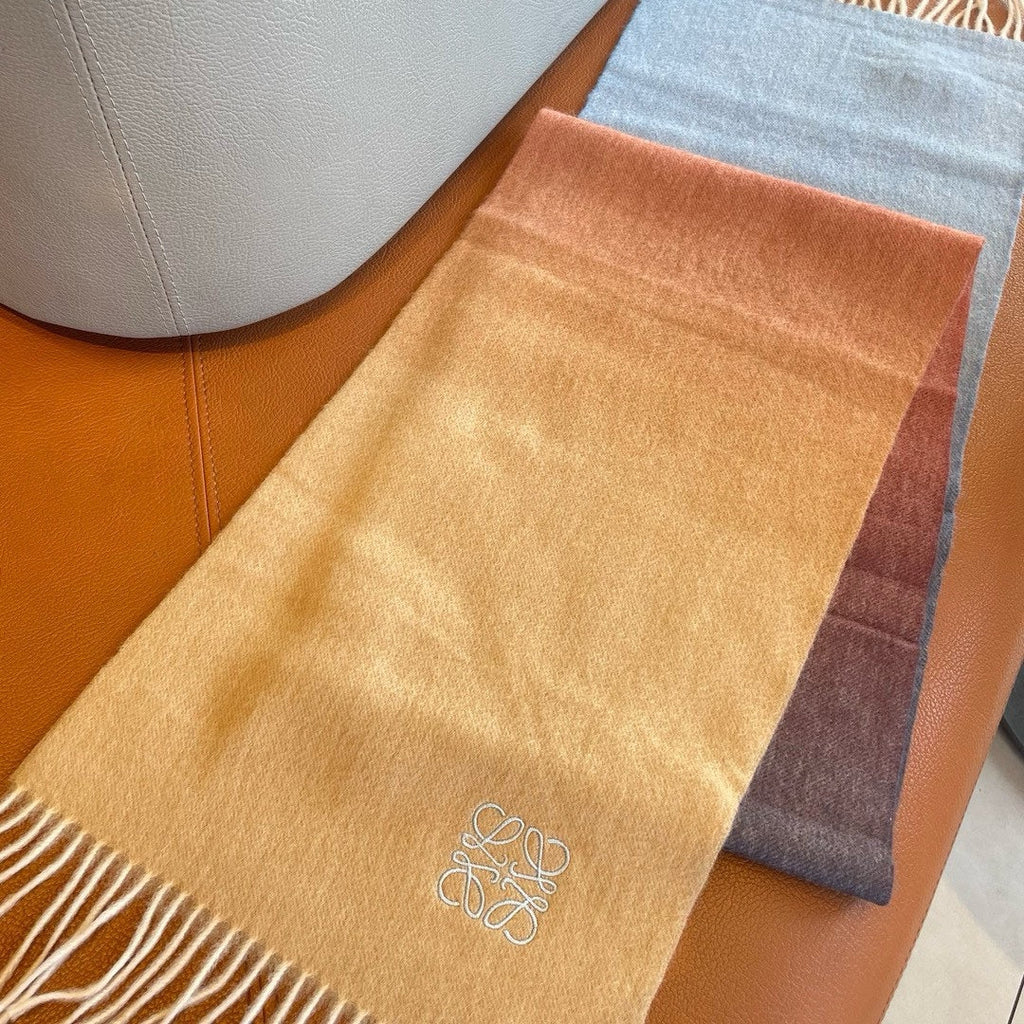 LOEWE SCARF 180 CM IN COLORFUL CASHMERE AND WOOL 411658