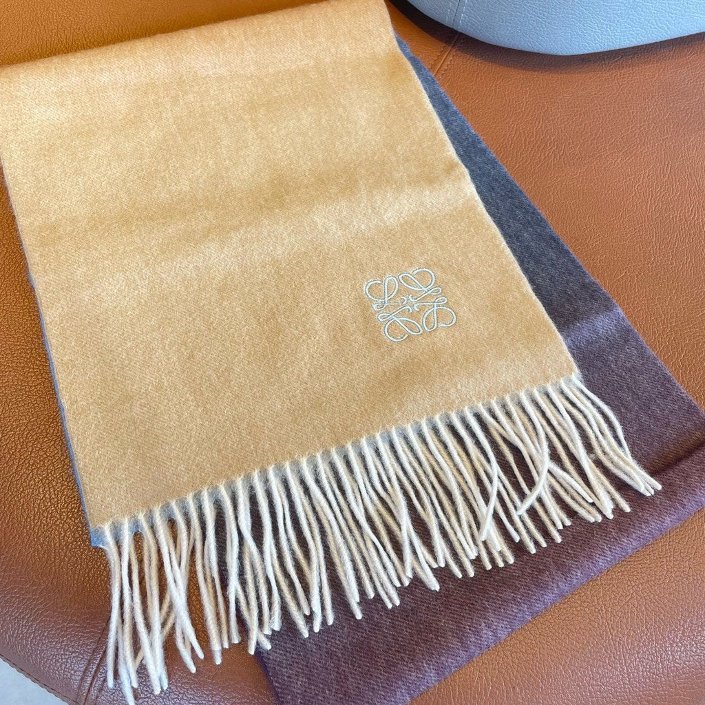 LOEWE SCARF 180 CM IN COLORFUL CASHMERE AND WOOL 411658