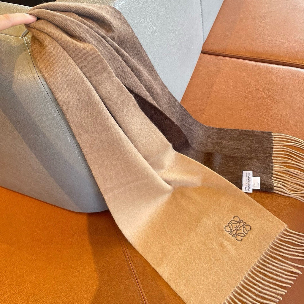 LOEWE SCARF 180 CM IN COLORFUL CASHMERE AND WOOL 411660