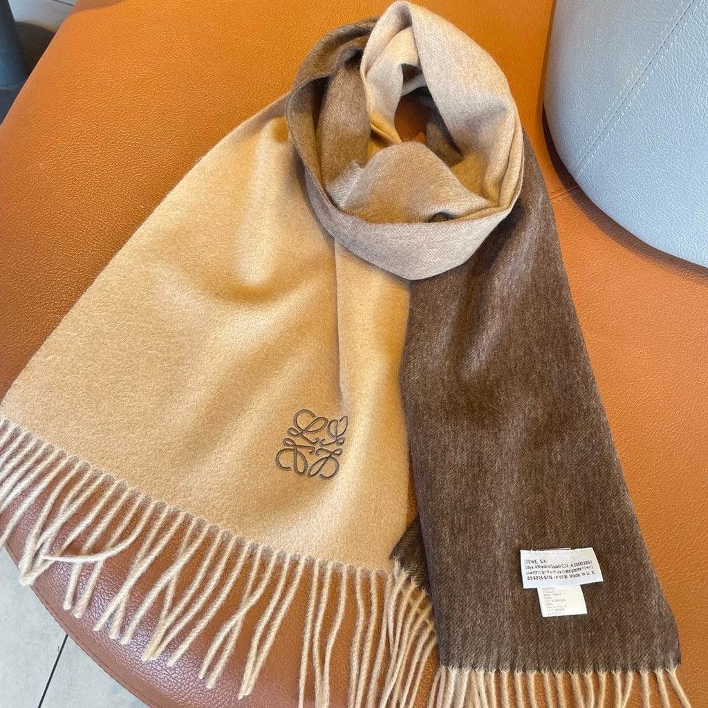 LOEWE SCARF 180 CM IN COLORFUL CASHMERE AND WOOL 411660