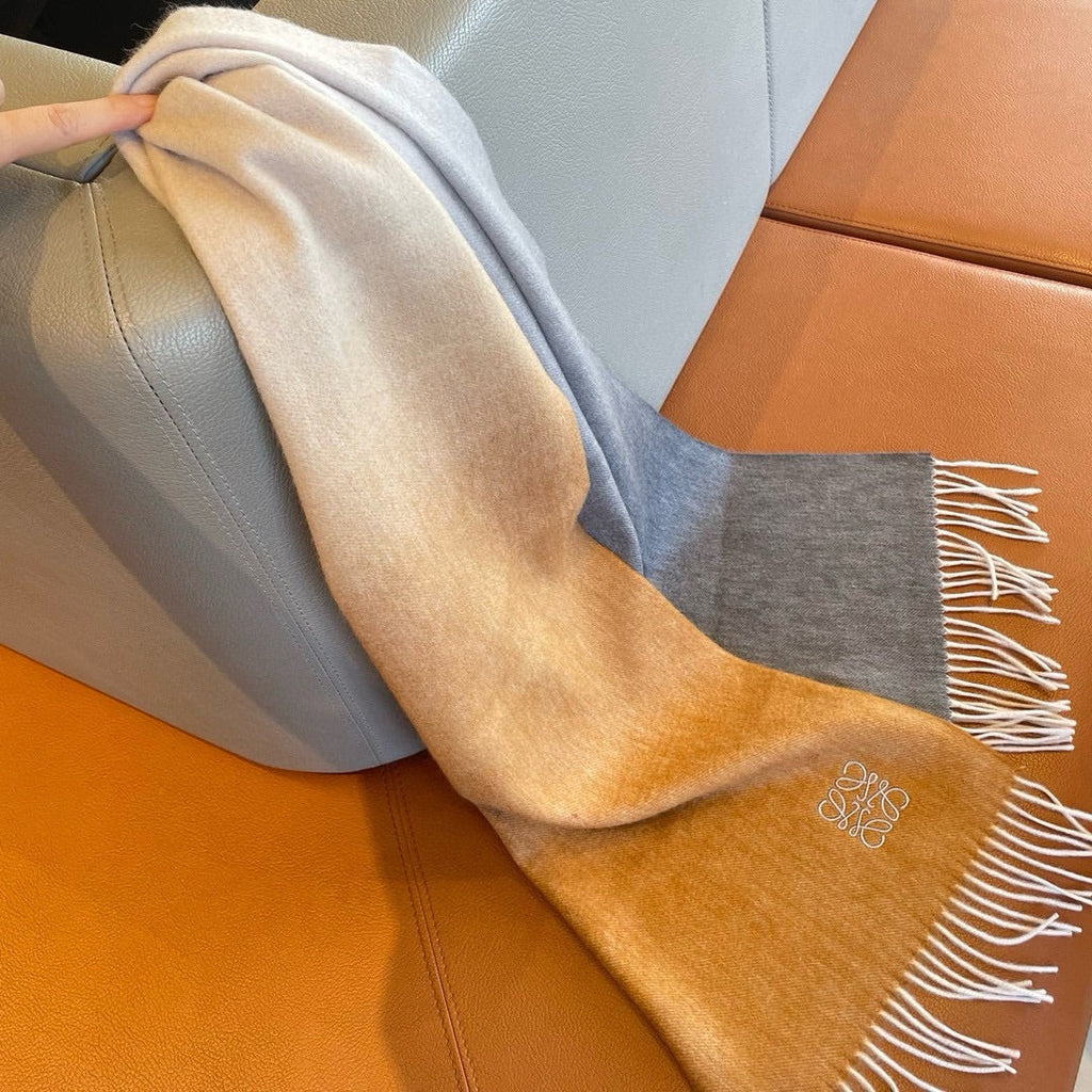 LOEWE SCARF 180 CM IN COLORFUL CASHMERE AND WOOL 411661