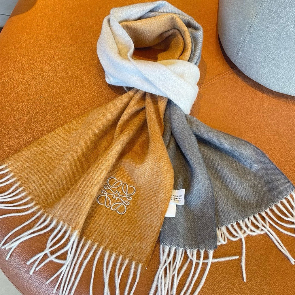 LOEWE SCARF 180 CM IN COLORFUL CASHMERE AND WOOL 411661