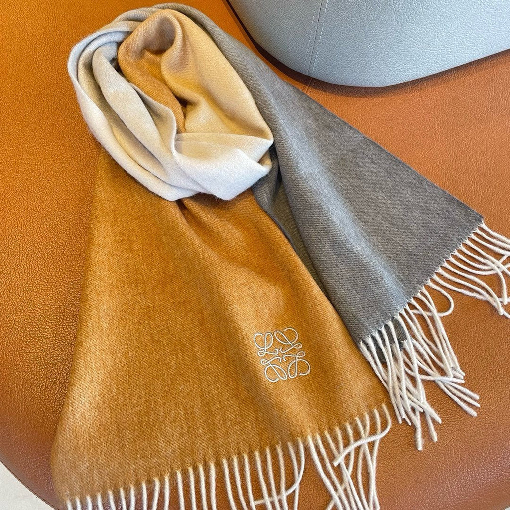 LOEWE SCARF 180 CM IN COLORFUL CASHMERE AND WOOL 411661