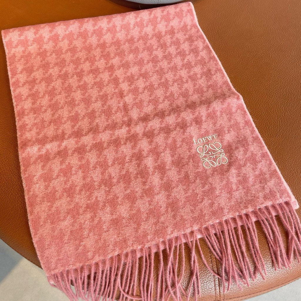 LOEWE SCARF 190 CM IN BLUSH PINK CASHMERE 415207