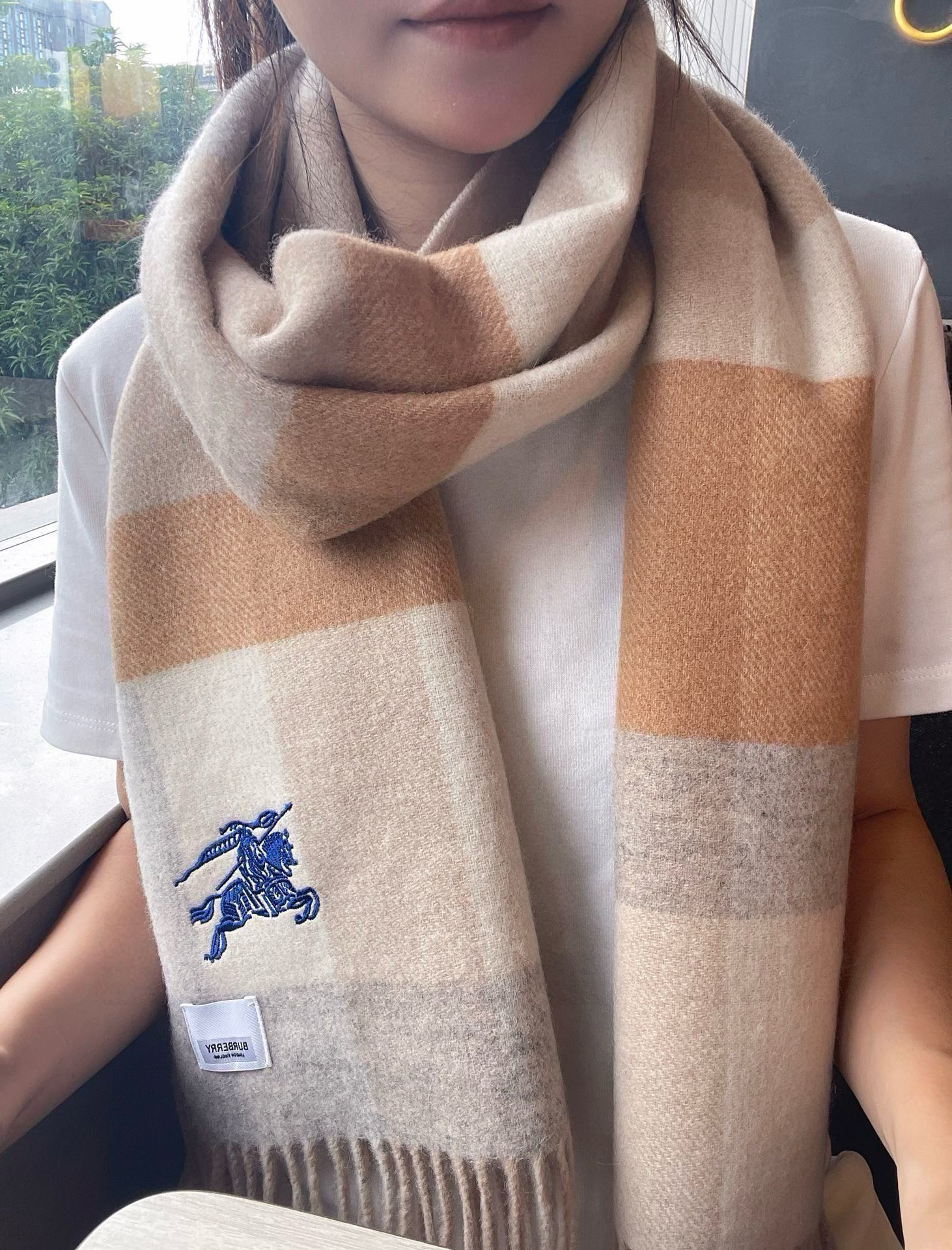 BURBERRY BBR SCARF 180 CM IN CASHMERE 476009