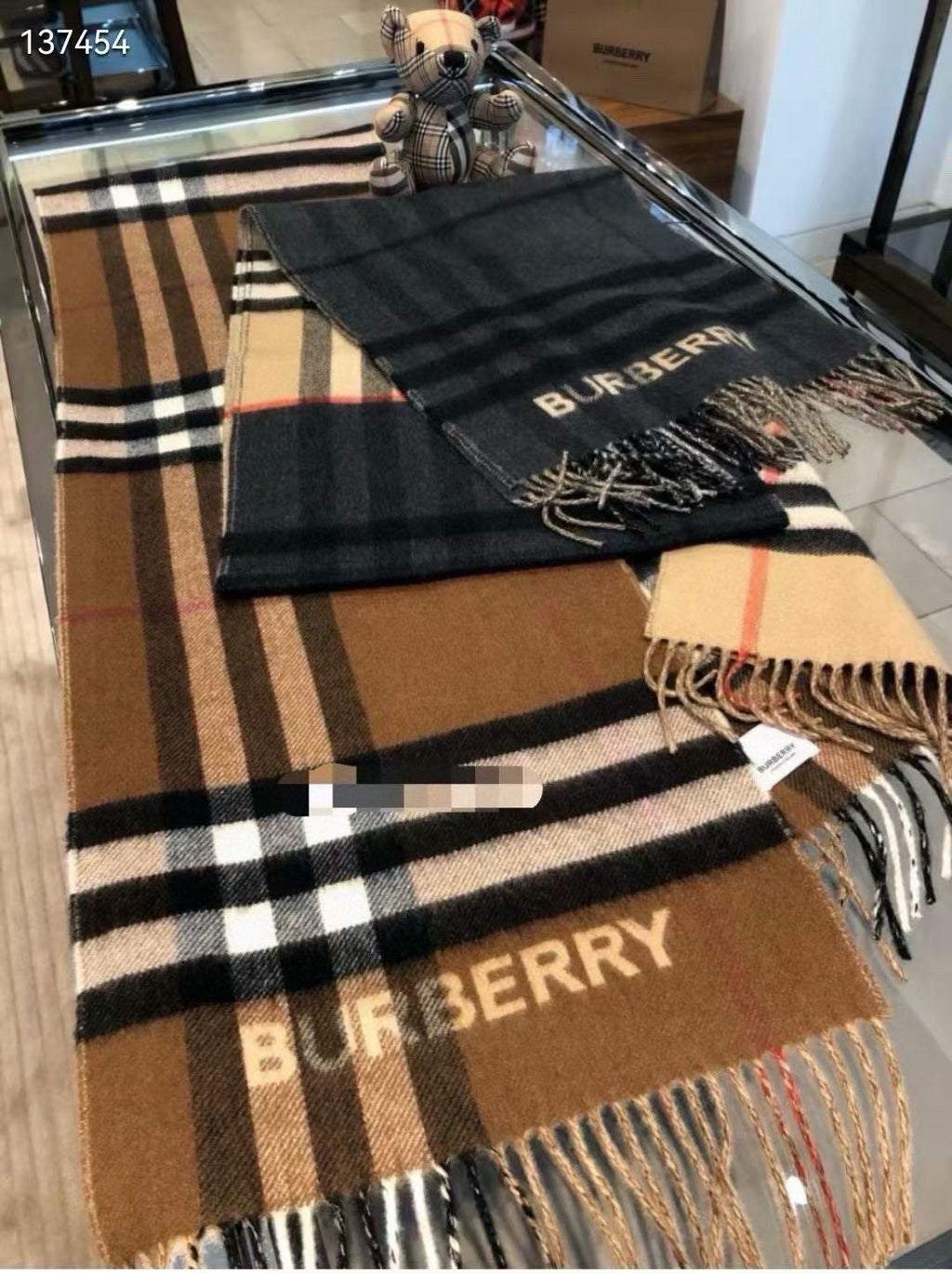 BURBERRY BBR SCARF 168 CM IN CASHMERE 540607