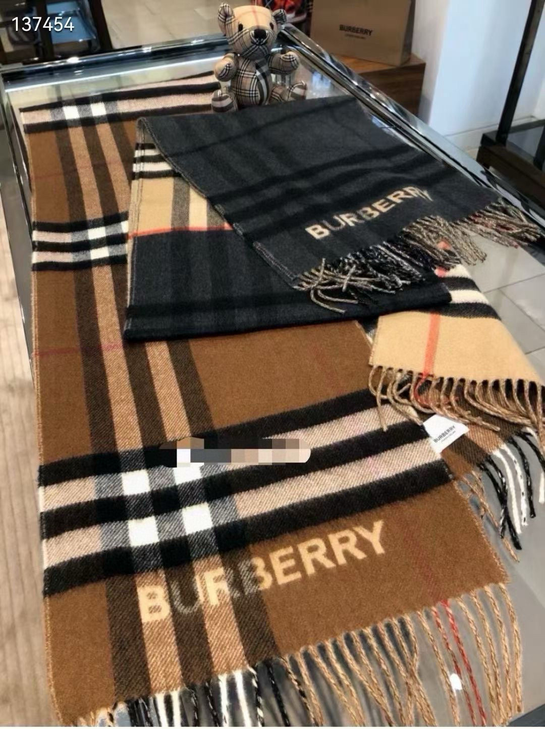 BURBERRY BBR SCARF 168 CM IN CASHMERE 540607