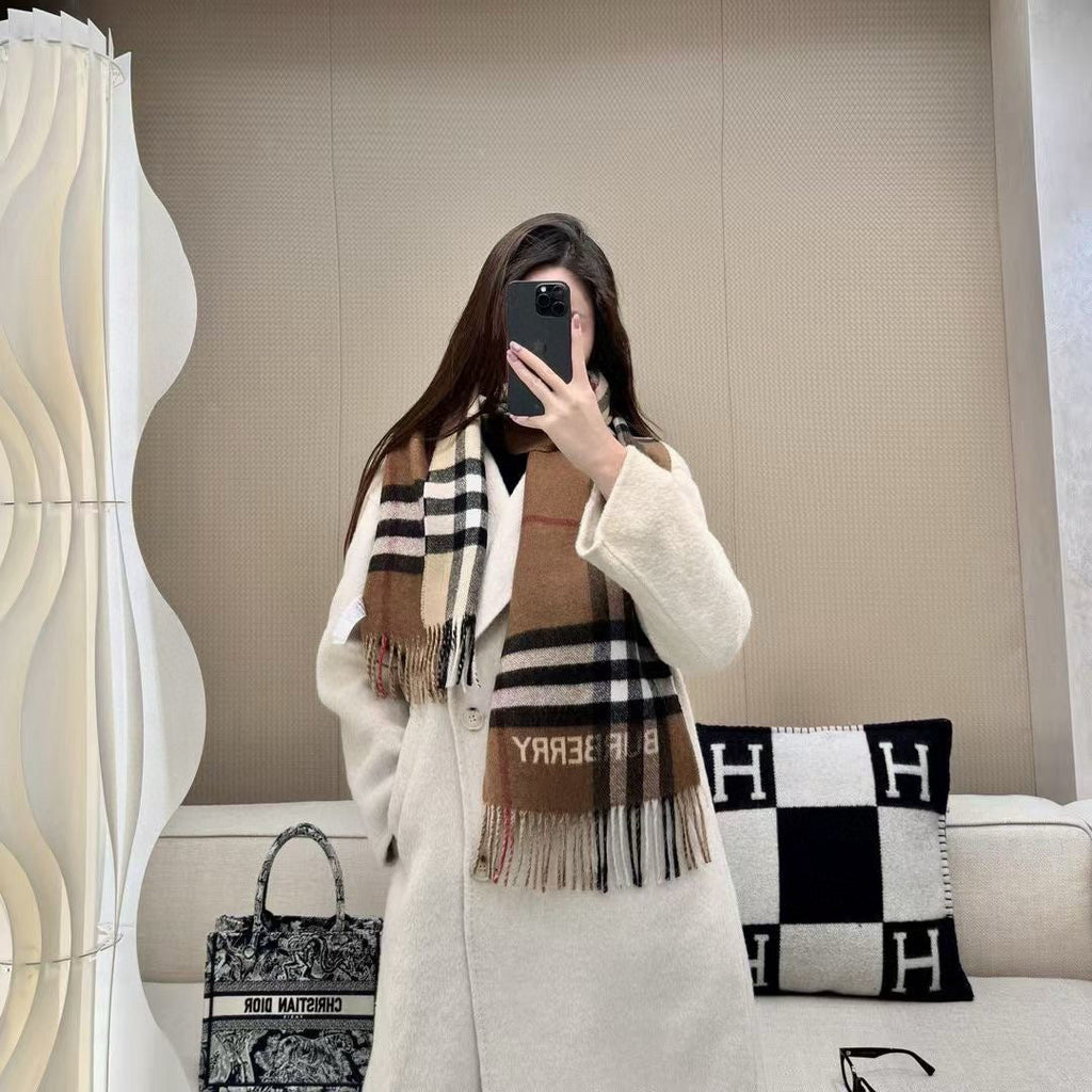 BURBERRY BBR SCARF 168 CM IN CASHMERE 540607