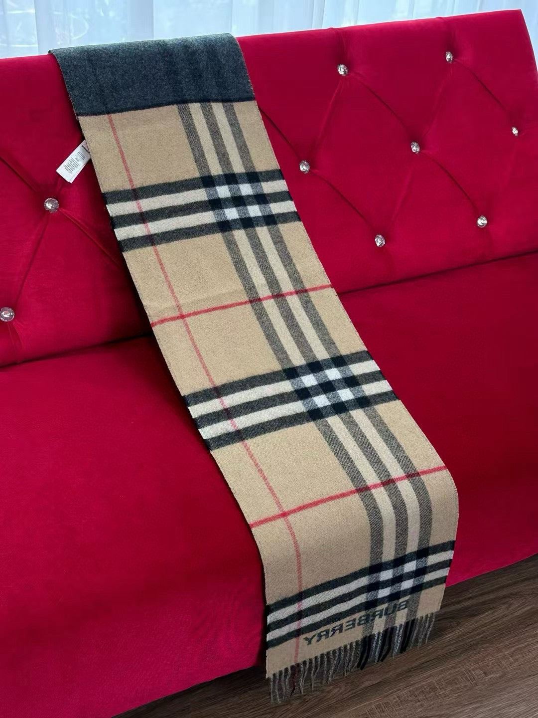 BURBERRY BBR SCARF 168 CM IN CASHMERE 540608