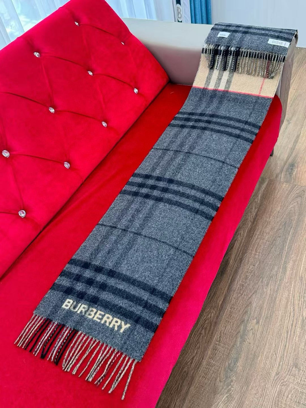 BURBERRY BBR SCARF 168 CM IN CASHMERE 540608