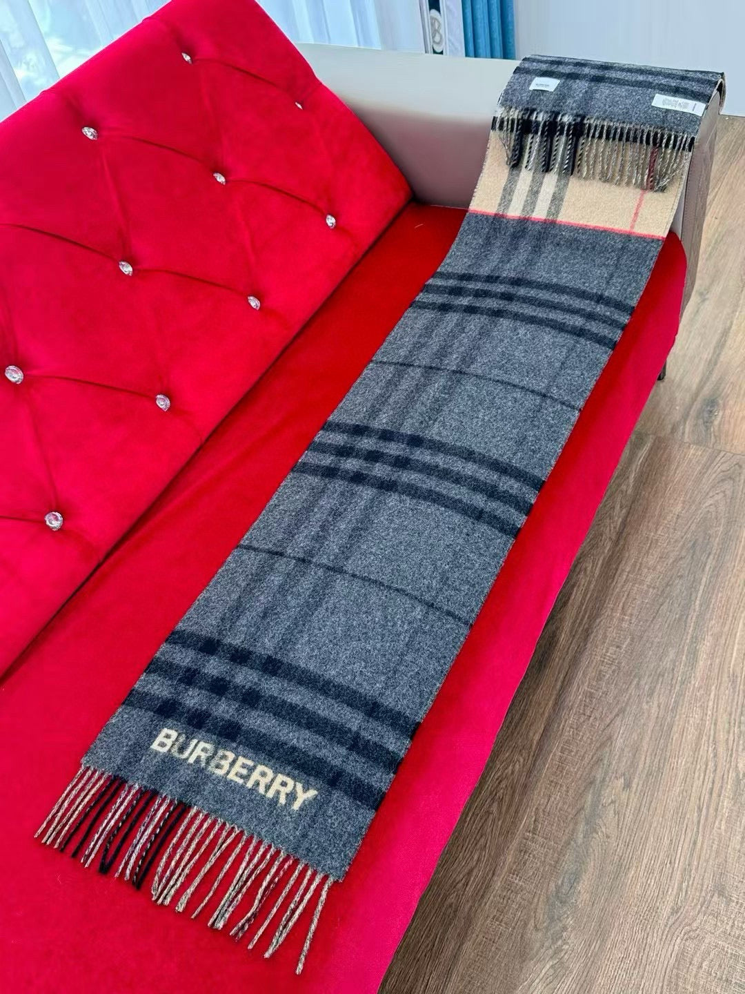 BURBERRY BBR SCARF 168 CM IN CASHMERE 540608