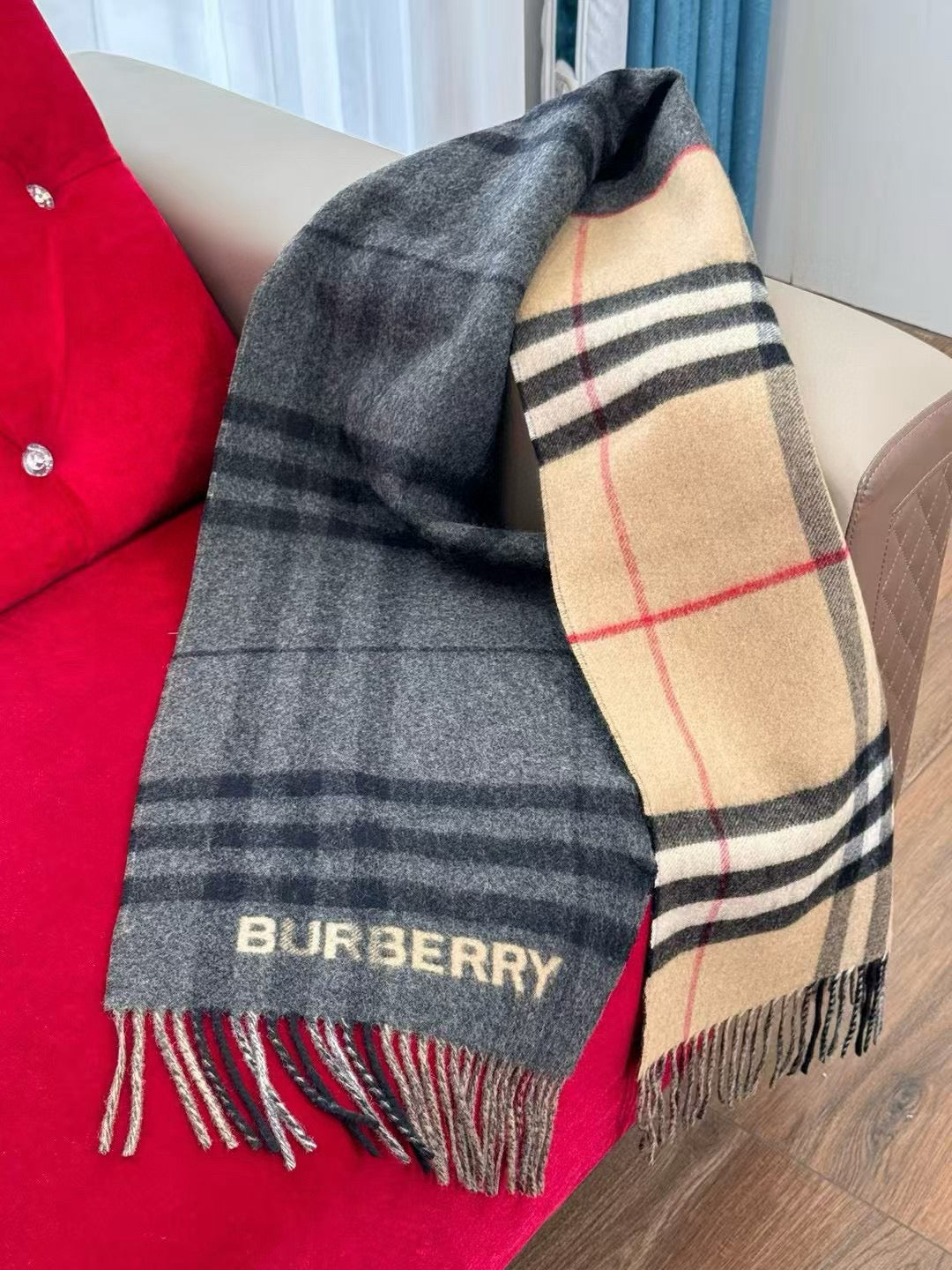 BURBERRY BBR SCARF 168 CM IN CASHMERE 540608