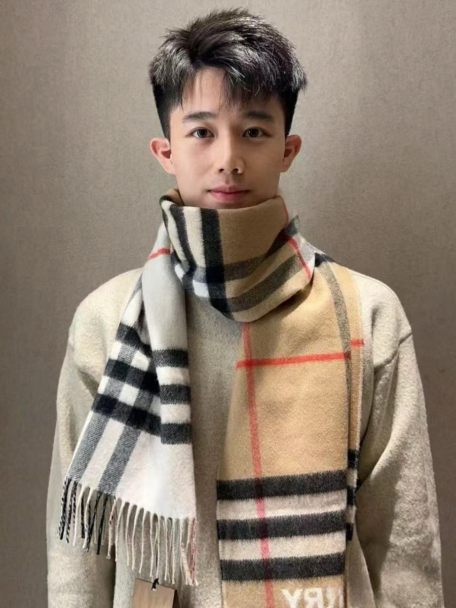 BURBERRY BBR SCARF 168 CM IN CASHMERE 540609