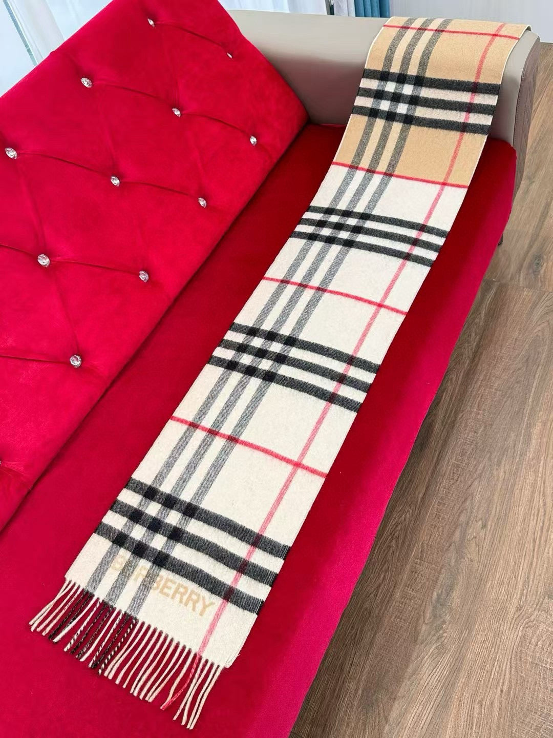 BURBERRY BBR SCARF 168 CM IN CASHMERE 540609