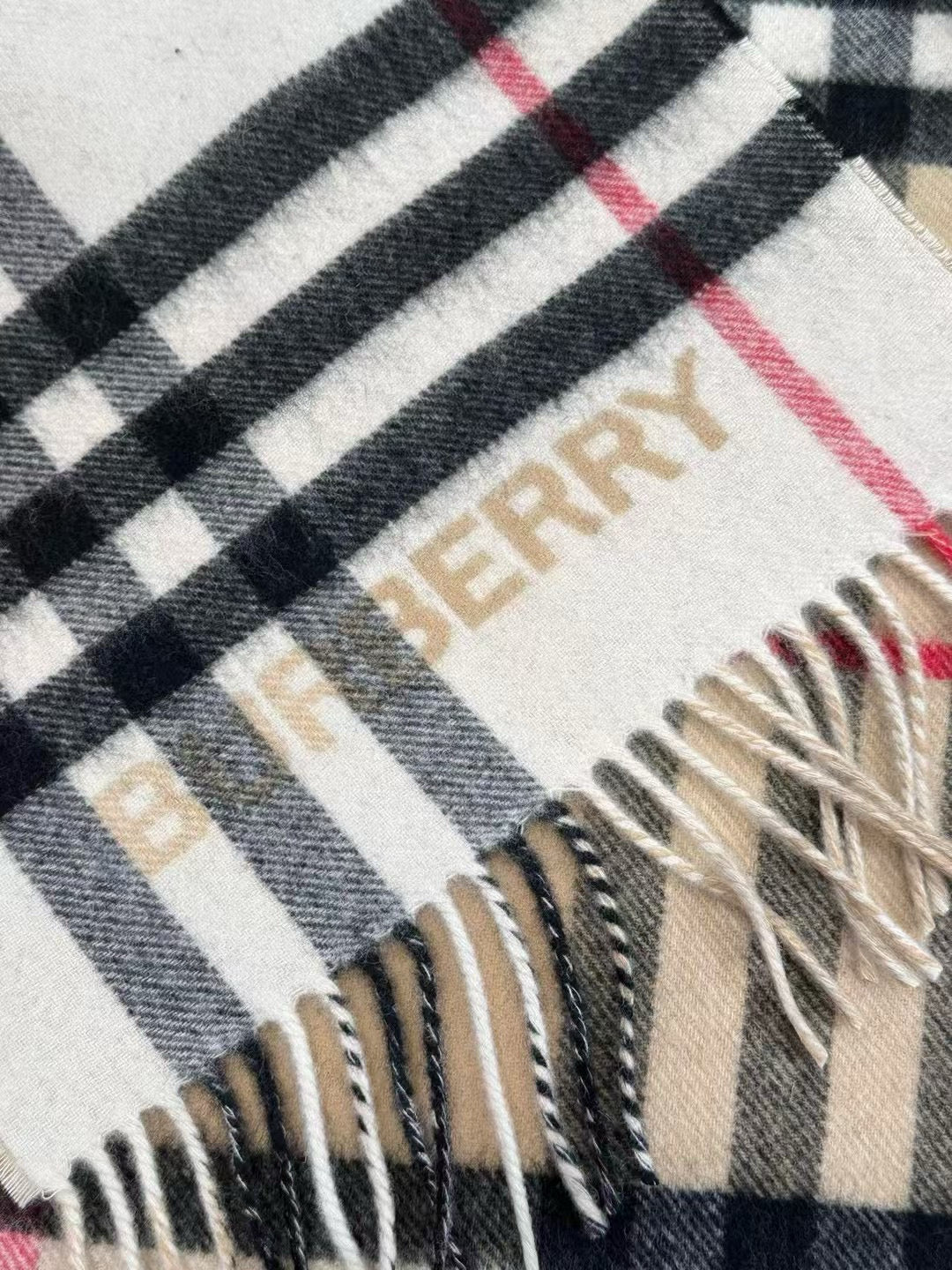 BURBERRY BBR SCARF 168 CM IN CASHMERE 540609