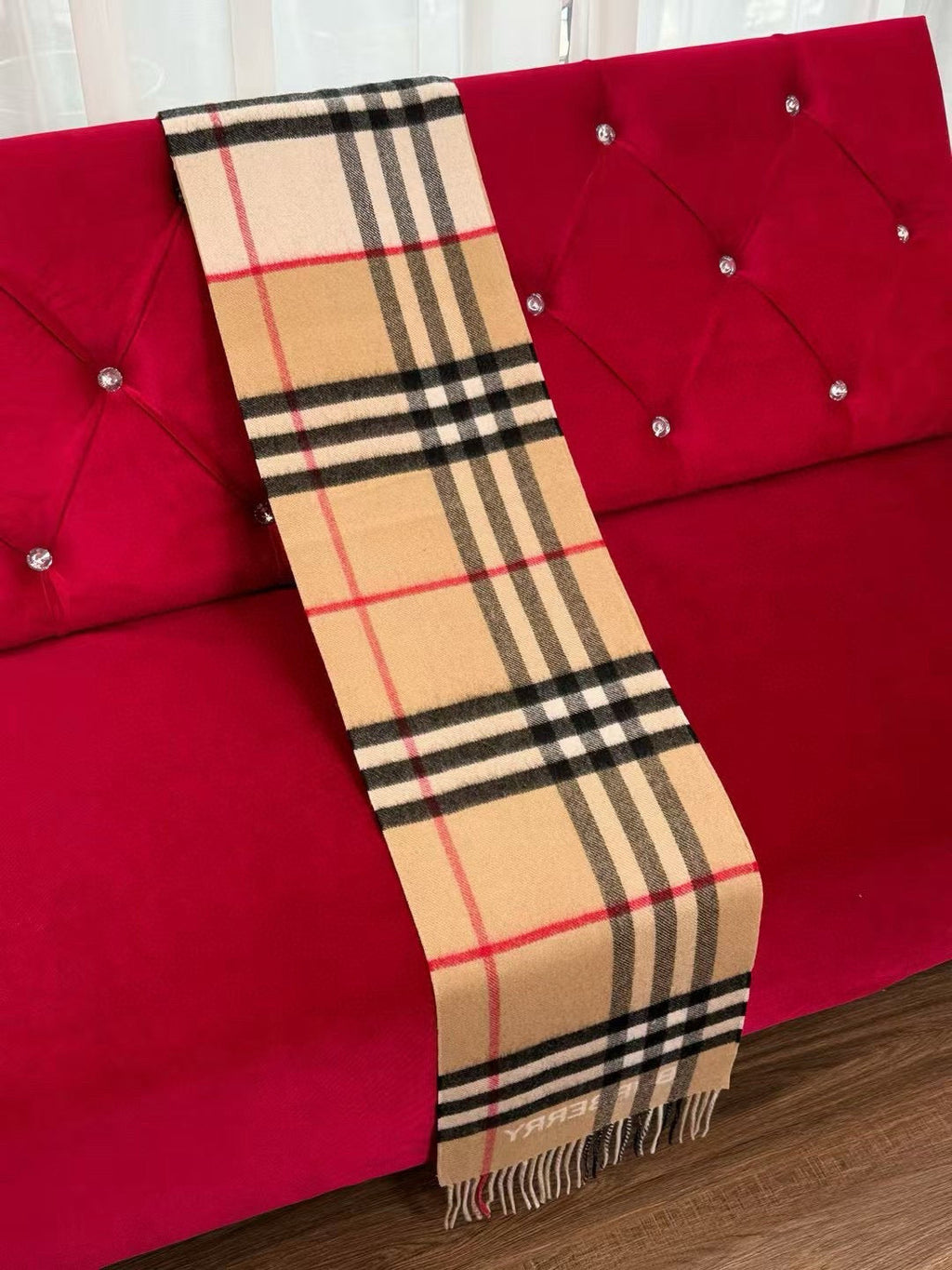 BURBERRY BBR SCARF 168 CM IN CASHMERE 540609