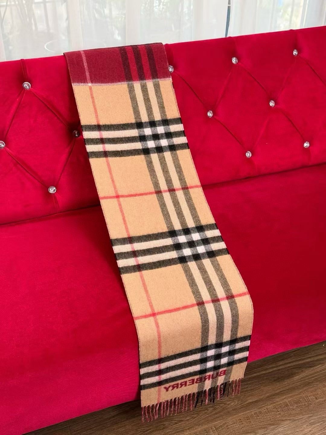BURBERRY BBR SCARF 168 CM IN CASHMERE 540610