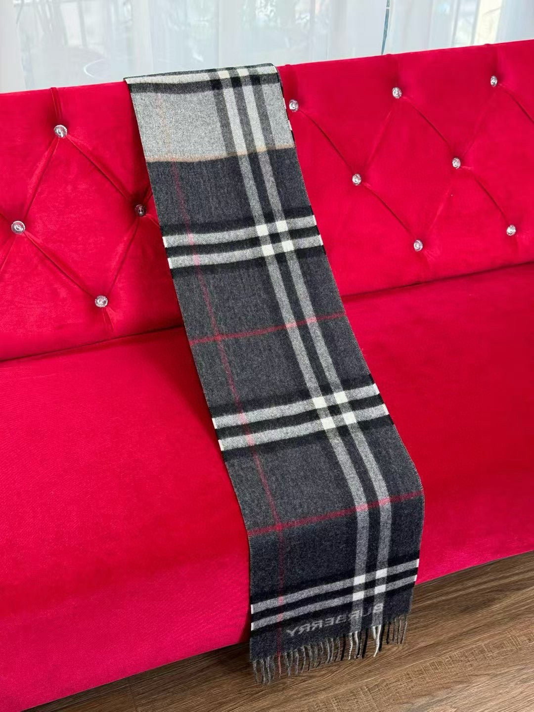 BURBERRY BBR SCARF 168 CM IN CASHMERE 540611