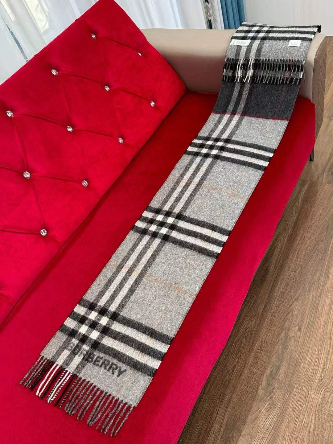 BURBERRY BBR SCARF 168 CM IN CASHMERE 540611