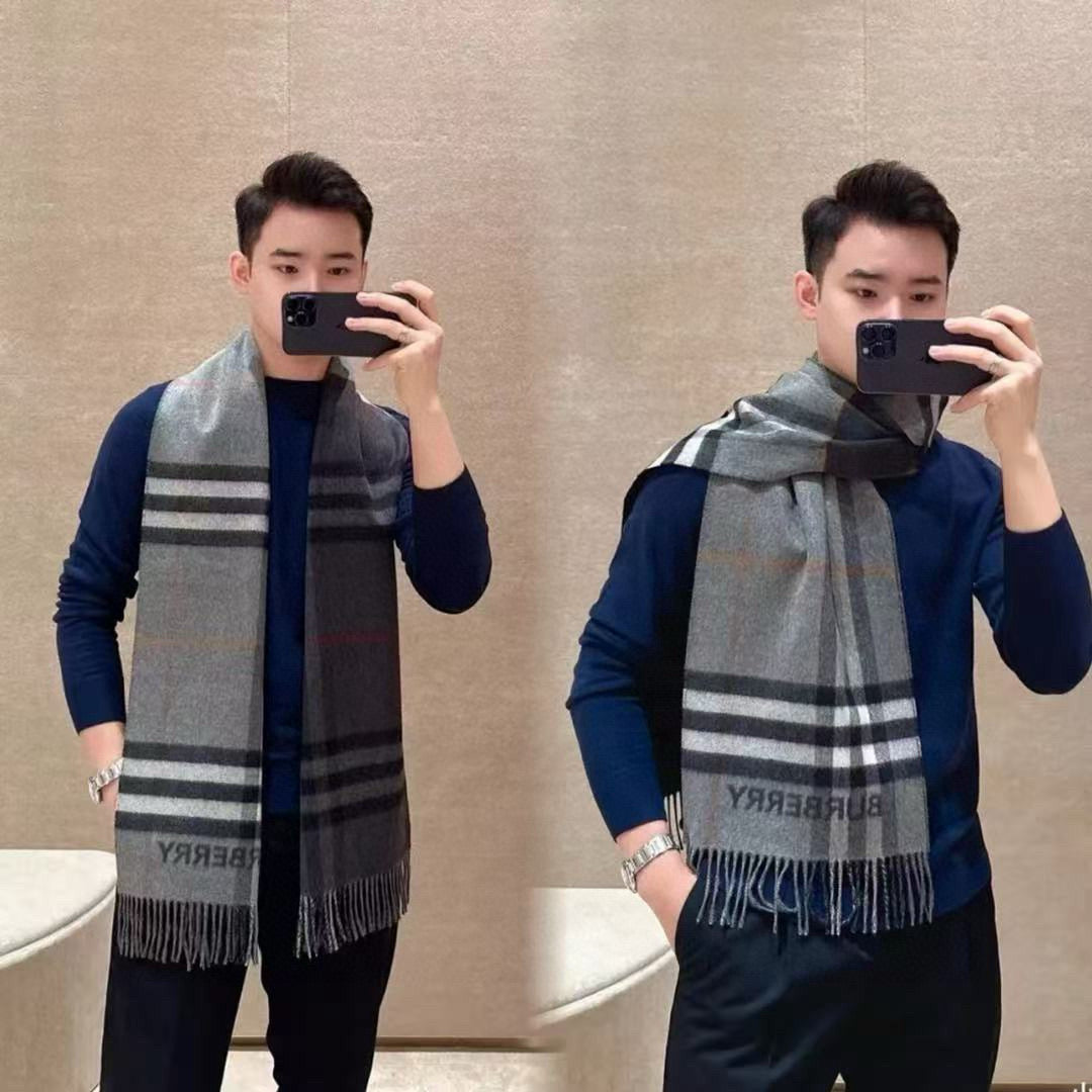 BURBERRY BBR SCARF 168 CM IN CASHMERE 540611