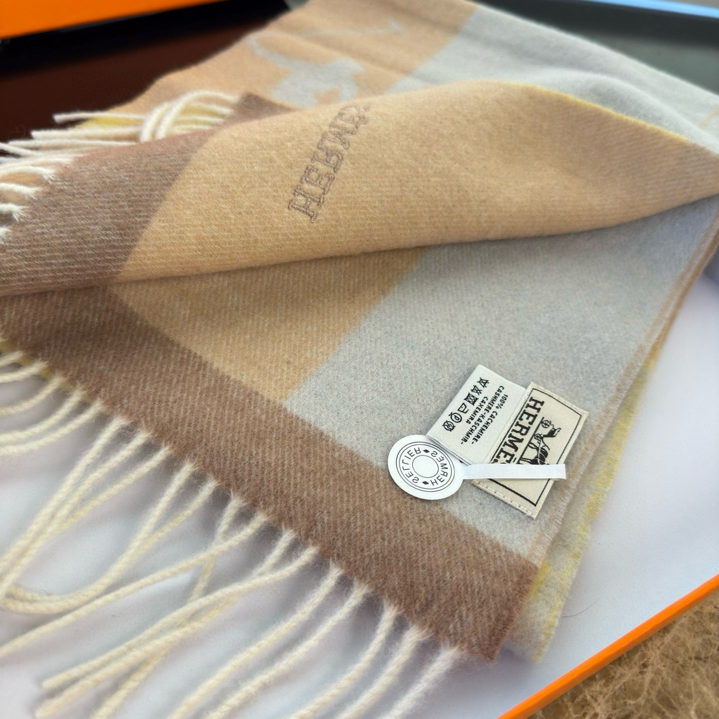 HERMES HERMES 25S SCARF 170 IN CASERE 854664
