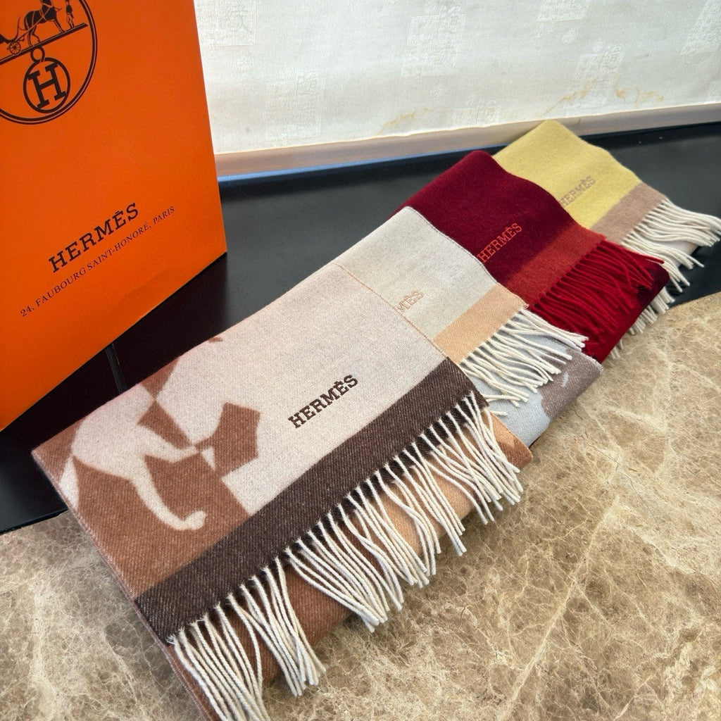 HERMES HERMES 25S SCARF 170 IN CASERE 854665