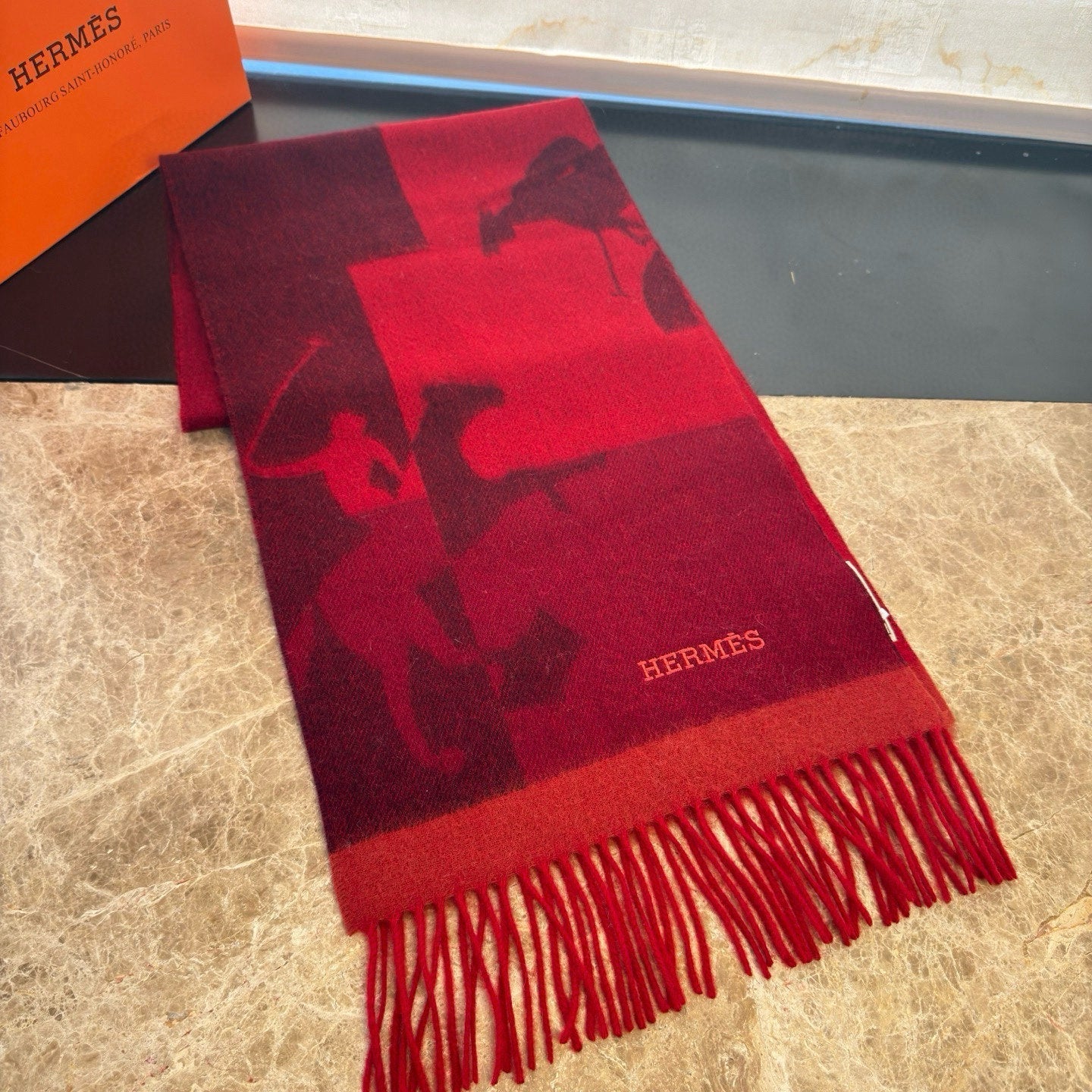 HERMES HERMES 25S SCARF 170 IN CASERE 854665