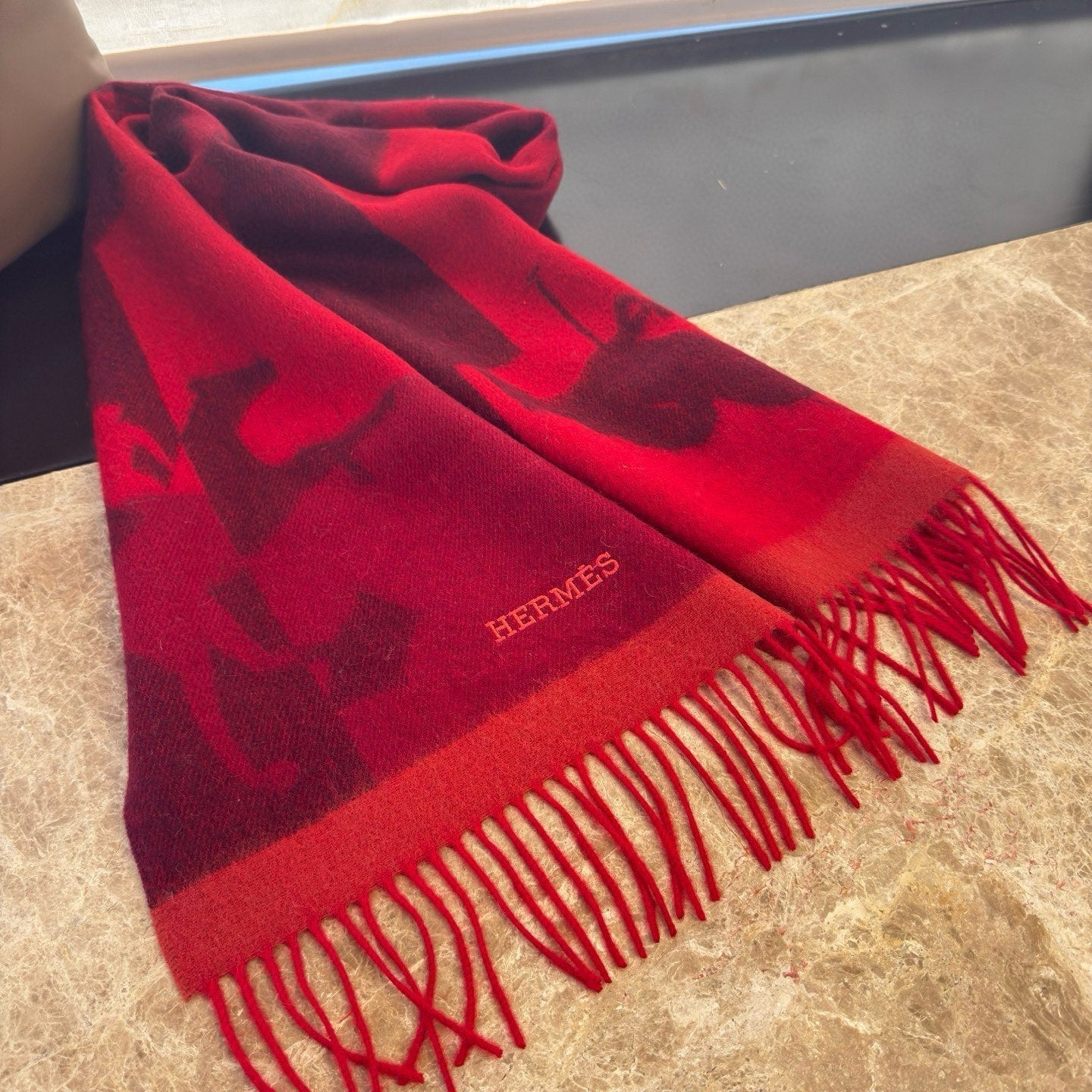 HERMES HERMES 25S SCARF 170 IN CASERE 854665