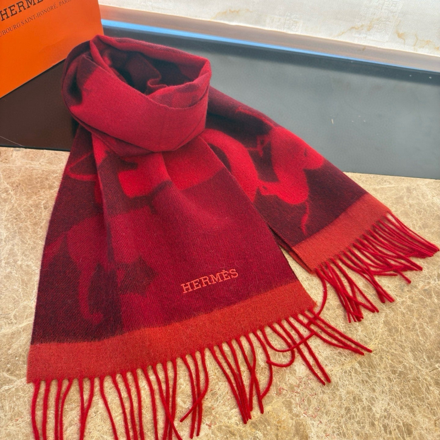 HERMES HERMES 25S SCARF 170 IN CASERE 854665