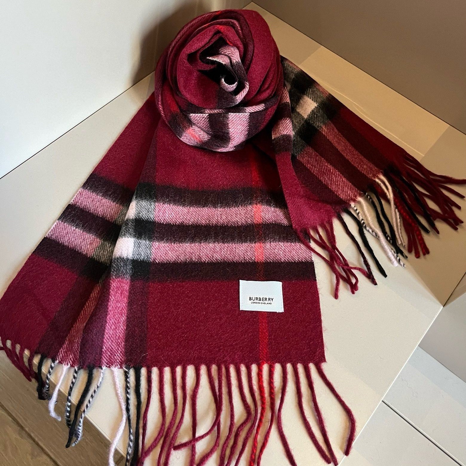 BURBERRY BBR SCARF 180 CM IN CASHMERE 481407