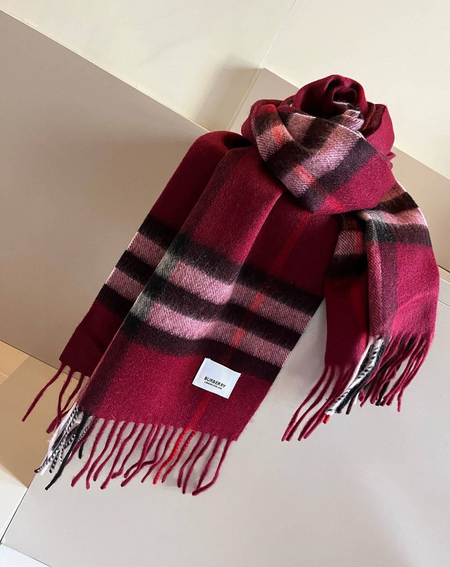 BURBERRY BBR SCARF 180 CM IN CASHMERE 481407