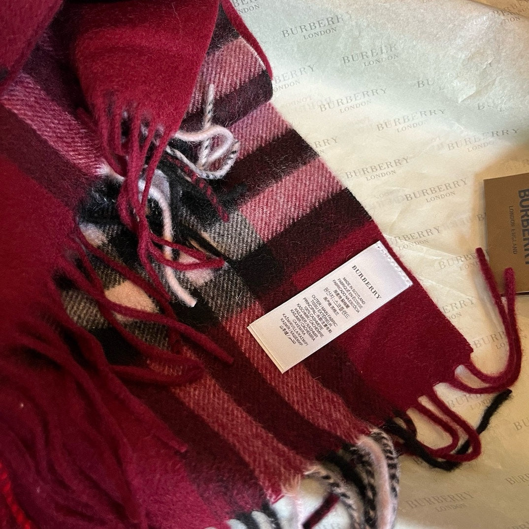 BURBERRY BBR SCARF 180 CM IN CASHMERE 481407