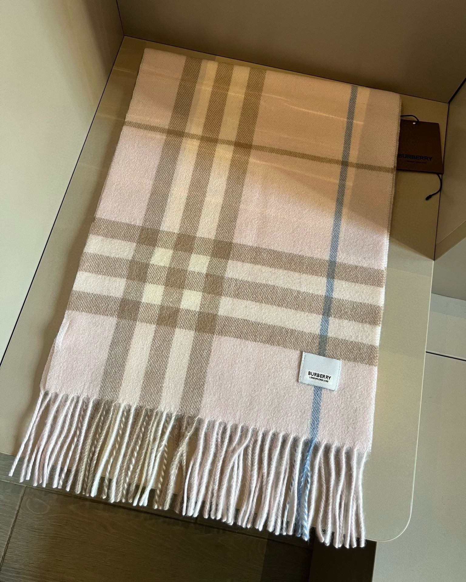 BURBERRY BBR SCARF 180 CM IN CASHMERE 481408