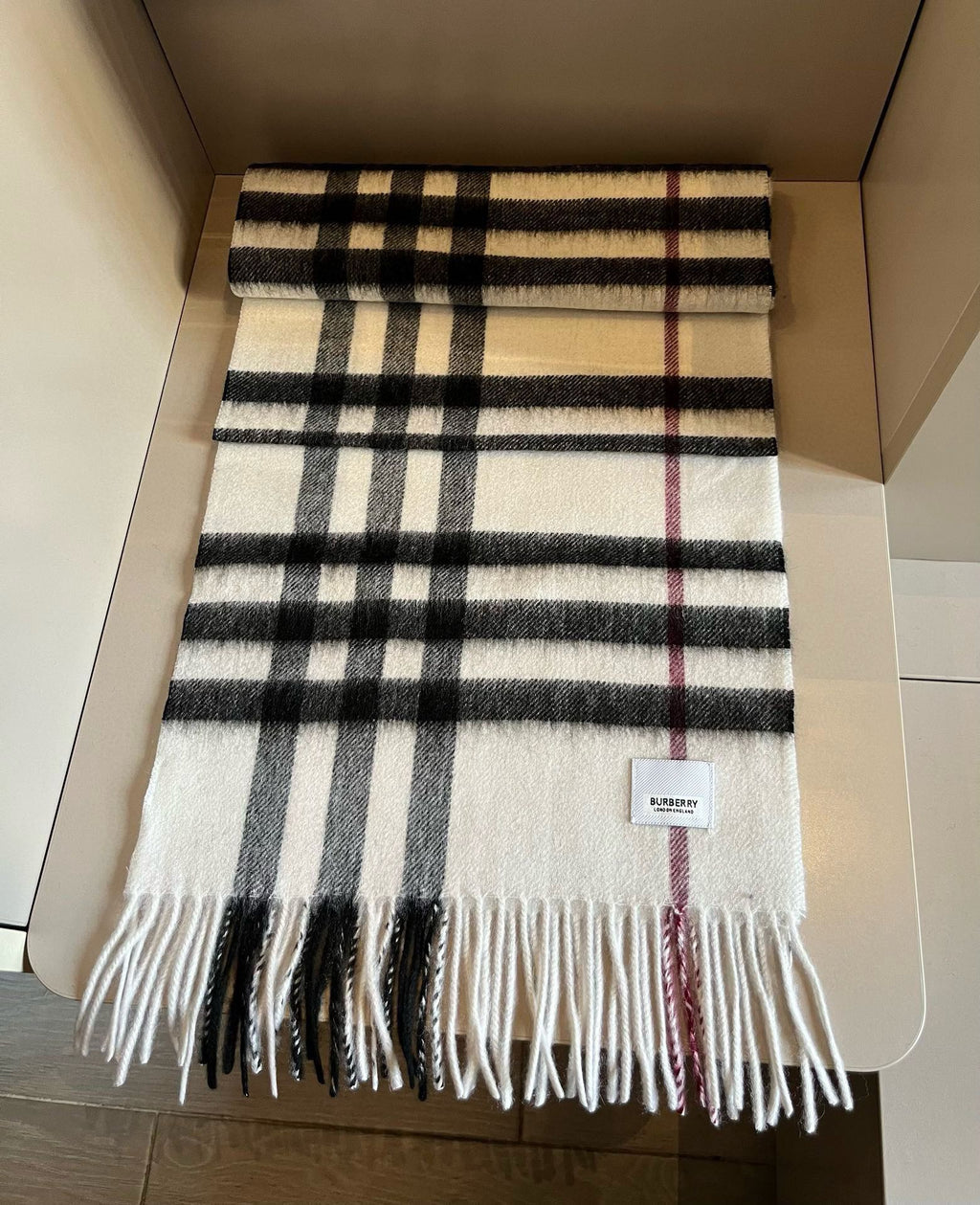 BURBERRY BBR SCARF 180 CM IN CASHMERE 481409