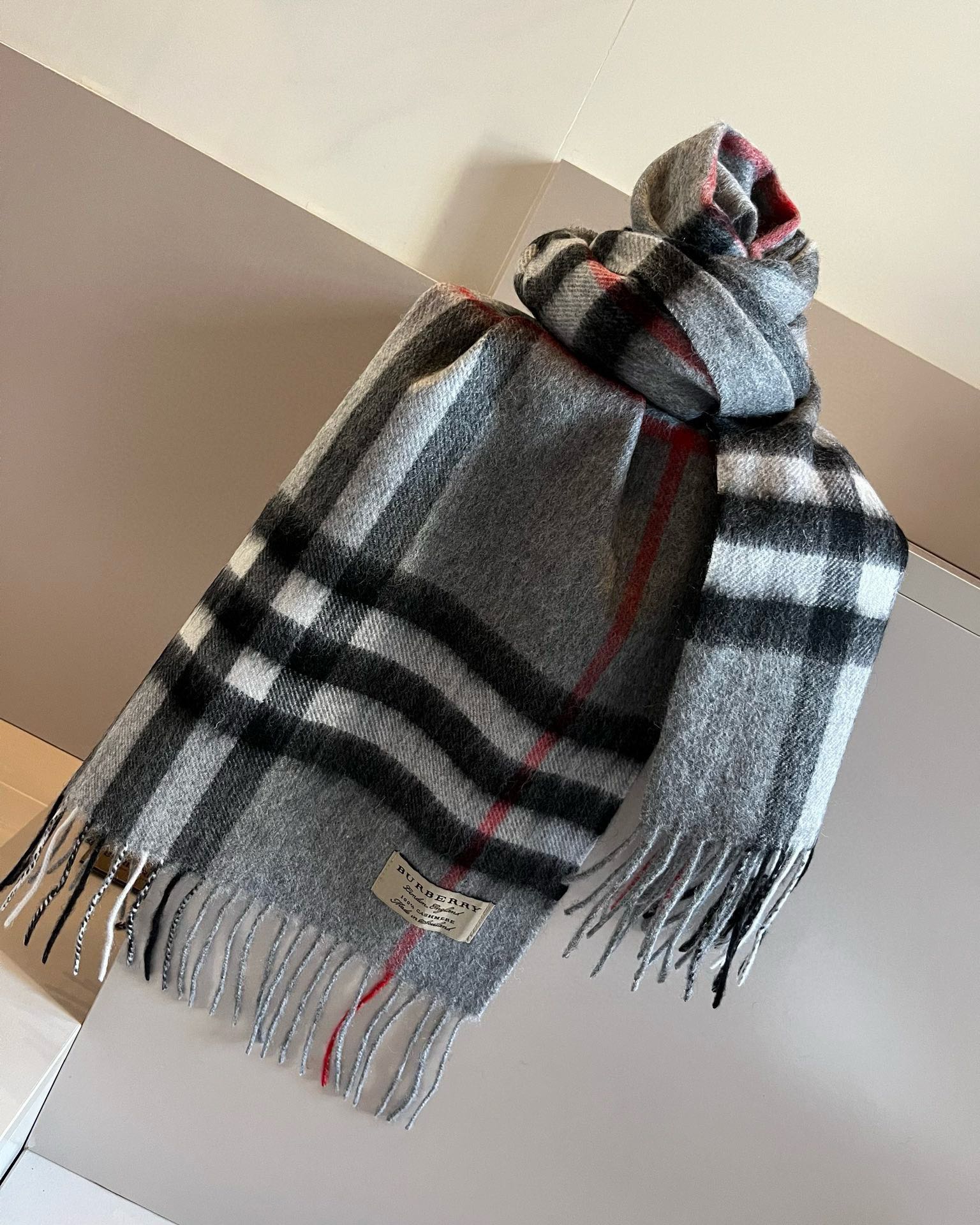 BURBERRY BBR SCARF 180 CM IN CASHMERE 481411