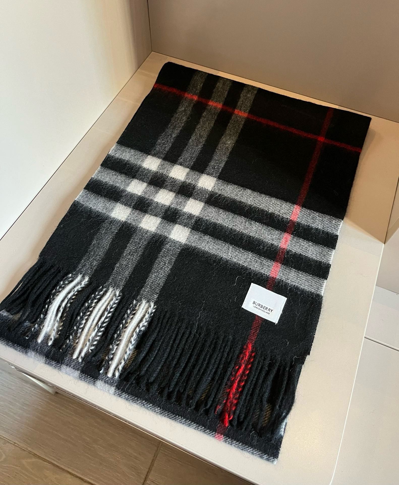 BURBERRY BBR SCARF 180 CM IN CASHMERE 481413